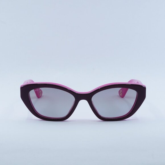 Gucci GG1638S 003 Sunglasses Burgundy/Fuchsia Cat Eye Frame, Pink Lenses - Picture 2 of 11